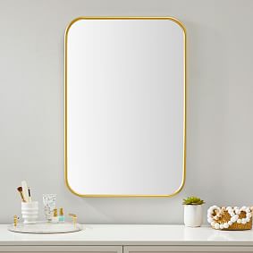 Metal Framed Rectangular Mirror (20&quot;x30&quot;)