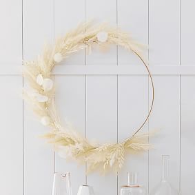 Dried Pampas Wreath- Natural