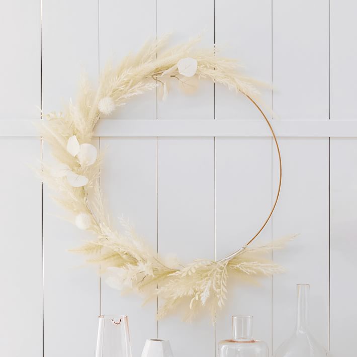 Dried Pampas Wreath- Natural