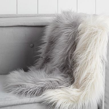 Faux fur seat throw sale