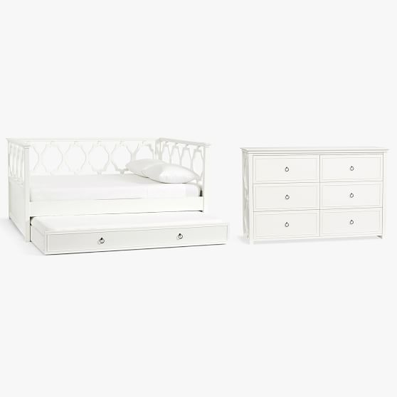 Elsie Daybed with Trundle & 6Drawer Dresser Set Pottery Barn Teen