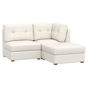 Burnett Sectional Set, Everyday Velvet Ivory, MTO