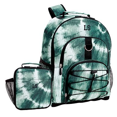 Green Ventura Tie Dye Backpack Lunch Box Bundle Pottery Barn Teen