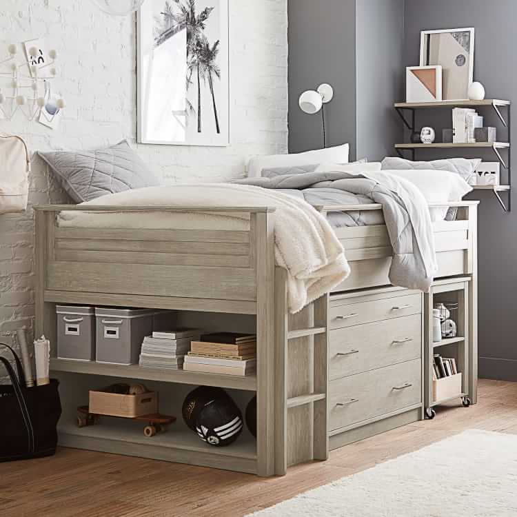 Sleep & Study® Low Loft Bed | Pottery Barn Teen