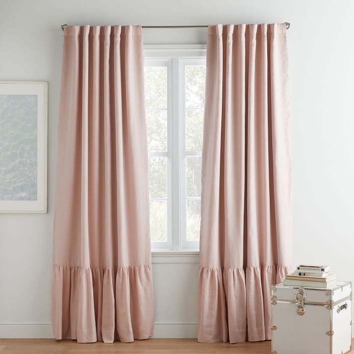 Pottery Barn shops Belgian Linen Blackout Curtain