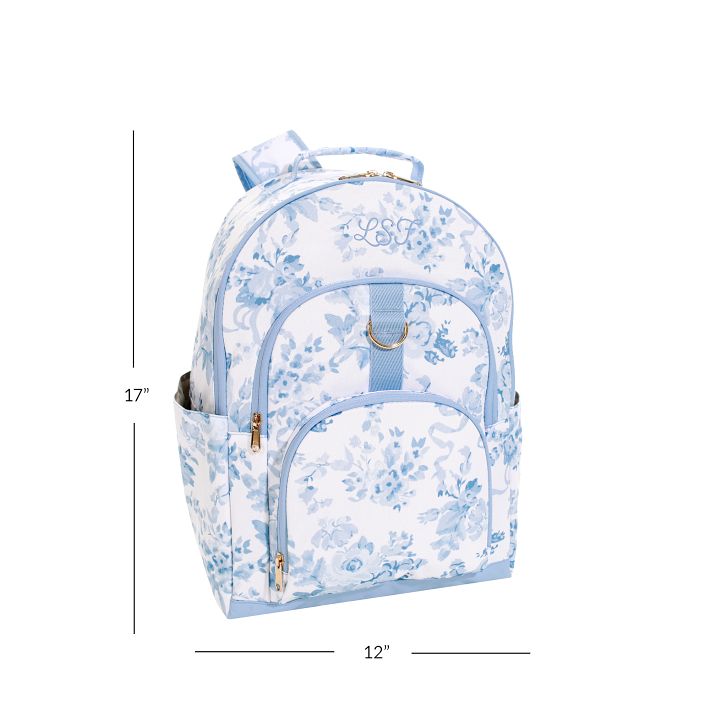 Gear Up LoveShackFancy Blue Damask Backpack Pottery Barn Teen