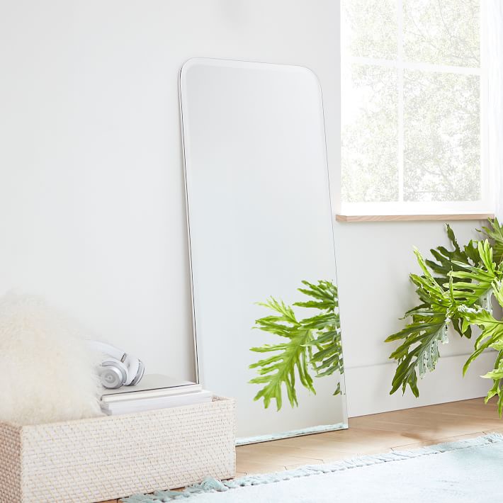 Frameless Rounded Floor Mirror | Pottery Barn Teen