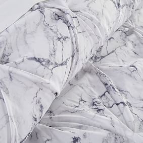 Marble Microfiber Pintuck Comforter | Pottery Barn Teen