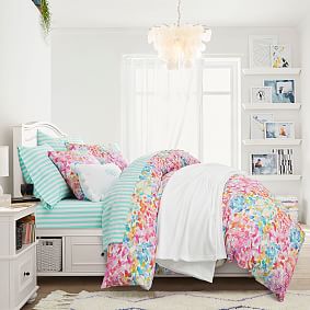 Floral Splash Organic Duvet Cover