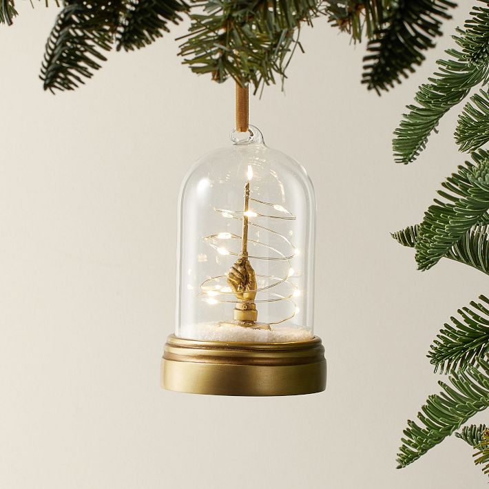 Harry Potter™ Wand Light-Up Cloche Ornament | Pottery Barn Teen