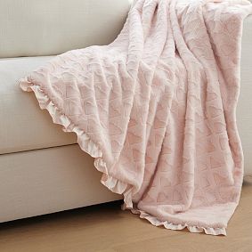 Pottery Barn teen West Elm Chenille outlet ribbed throw blanket