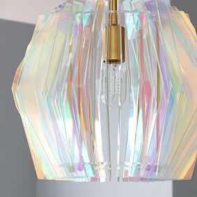 Faceted Iridescent Pendant