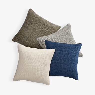 SET Pottery Barn buy Faye Linen Textured Pillow Covers (2)