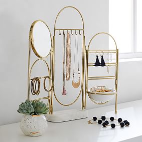 Marble and Gold Jewelry Holder Screen