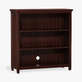 Beadboard Wide Bookcase, Dark Espresso