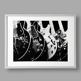 Minted® Guitars, Monochrome Framed Art by A. Ruediger