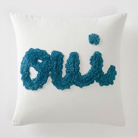 west elm x pbdorm Tufted Oui Pillow Cover Pottery Barn Teen