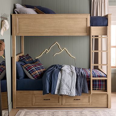 Bunk bed with fashion full bed on bottom