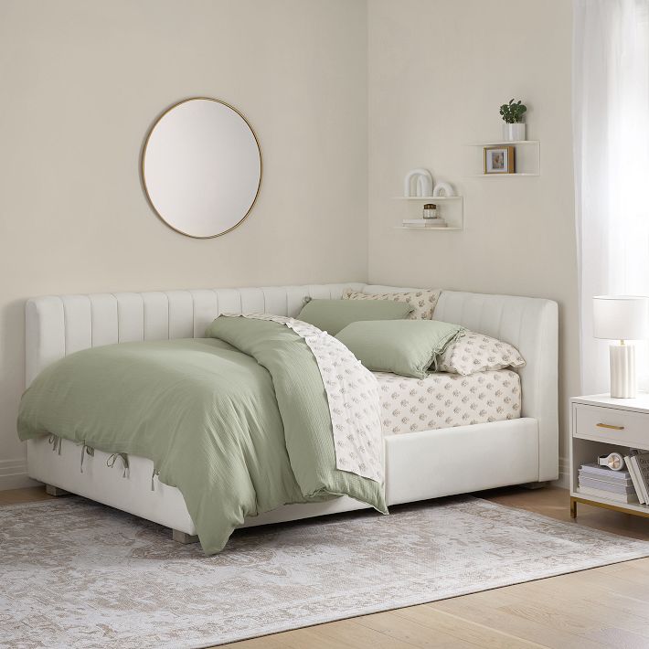 Avalon Upholstered Corner Storage Bed