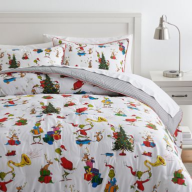 The offers Grinch Queen Size Pottery Barn Teen Sheet Set