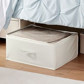 Faux Leather Underbed Bins