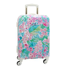 Lilly Pulitzer Via Amore Floral Channeled Hard-Sided Luggage | Pottery ...