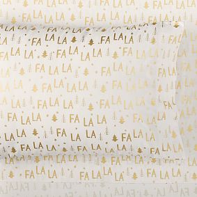 Pottery Barn Fa la la high quality queen sheet set