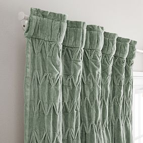 Velvet Smocked Top Blackout Curtain