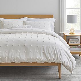 New Bp. Tufted Lattice Duvet Cover cheapest & Sham Set Full White Bed NWT