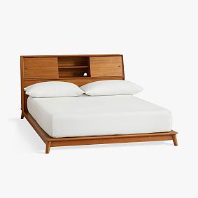 west elm x pbt Mid-Century Headboard Storage Platform Bed