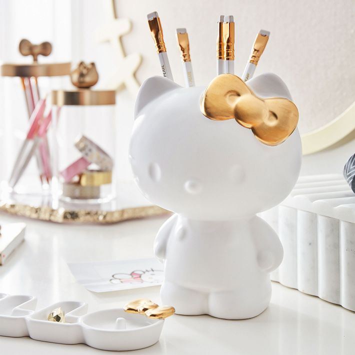 Hello Kitty pencil holder/makeup online brush holder set 2