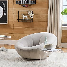 Performance Everyday Velvet Gray Groovy Swivel Chair