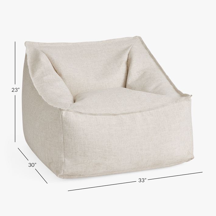 Eco Performance Textured Weave Oat Modern Lounger