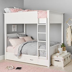 Hampton Bunk Bed &amp; 5-Drawer Tall Dresser Set