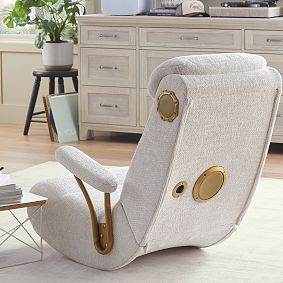 Textured Chenille Snow Gaming Chair