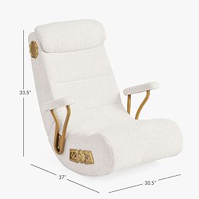 Textured Chenille Snow Gaming Chair