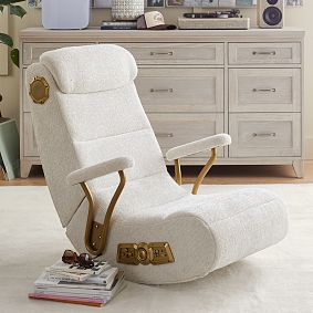 Textured Chenille Snow Gaming Chair