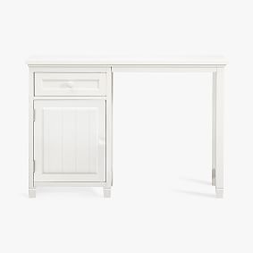 Beadboard Space Saving Desk, Simply White