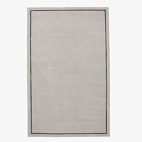 Emerson Carved Wool Rug - Gray