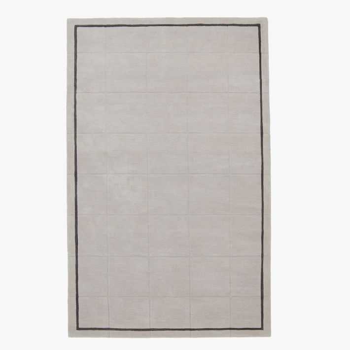 Emerson Carved Wool Rug - Gray