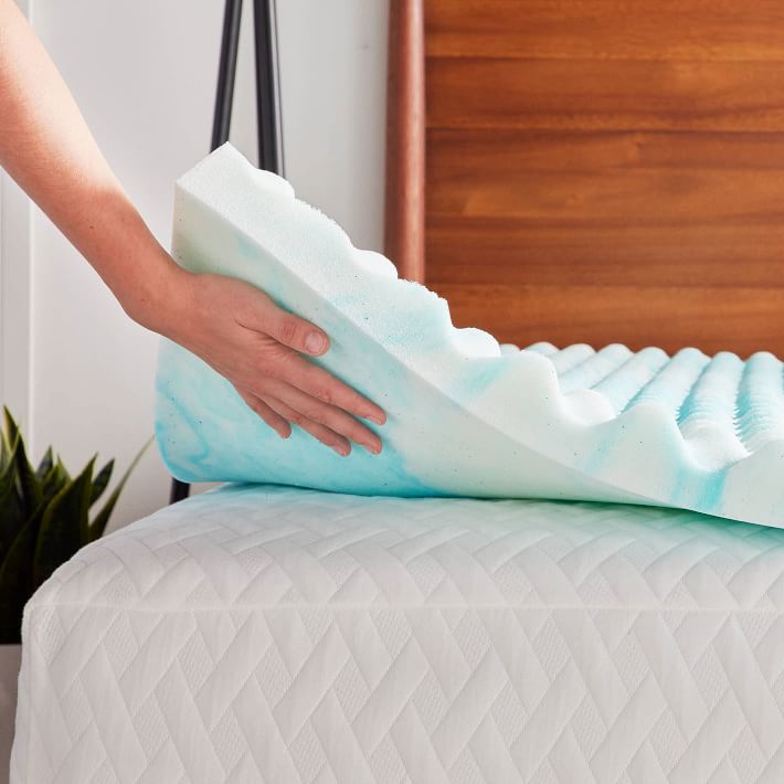 Lucid&#174; Convoluted Gel Memory Foam Mattress Topper