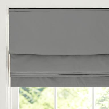 Store BNIP Pottery Barn Kids Linen Cordless Blackout Roman Shade In Grey