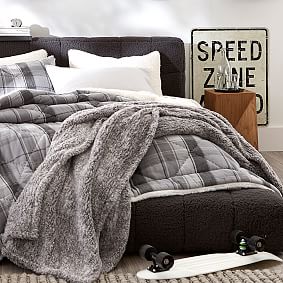 Jones Plaid Sherpa Comforter