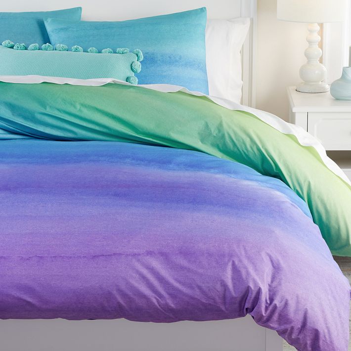 Pottery Barn kids Rainbow Duvet Cover full/Queen store duvet cover rainbows organic