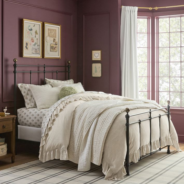 Pottery barn iron headboard hotsell