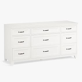 Hampton 9-Drawer Wide Dresser, Simply White