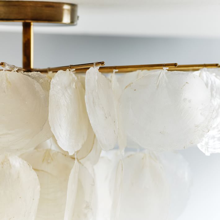 Pottery barn capiz flush mount hotsell