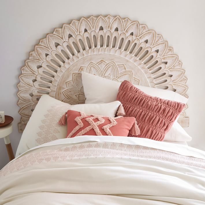 Carved mandala headboard discount