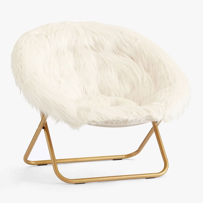 Small fluffy chair sale