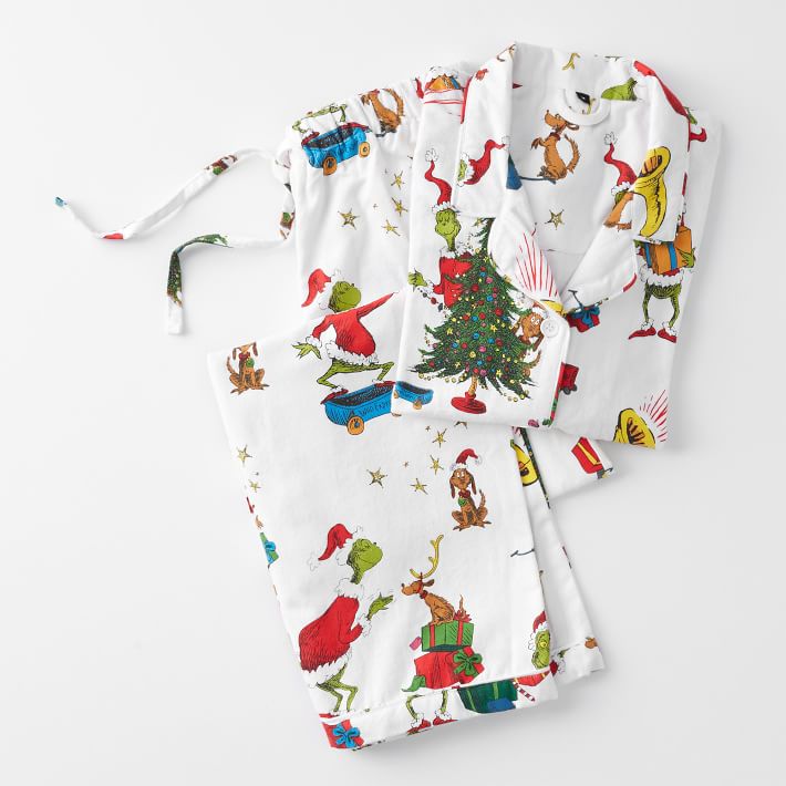 Pottery offers Barn Teen Dr. Seuss Organic Flannel Pajamas.